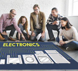 Sticker - Electronics Capacitor Contemporary Technology Concept