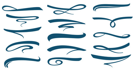 vector marker stroke line lettering underlines collection