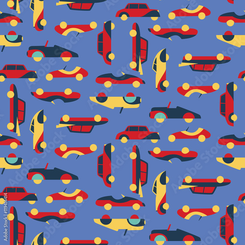 Fotografía Seamless patter with cars. Can be used for textile, kids clothes
