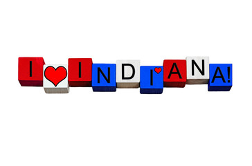 Wall Mural - Indiana, design for Indiana, Indianapolis, USA states. Isolated.