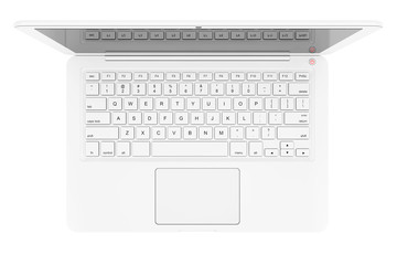 Leinwandbilder - Modern White Laptop. 3d Rendering