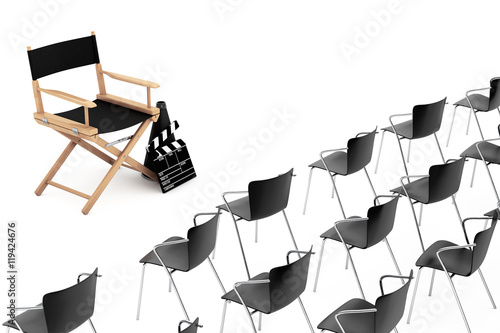 Office Chairs In Front Of Cinema Director Chair Movie