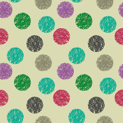 Leinwandbilder - Seamless stylish hand drawn pattern. Vector illustration