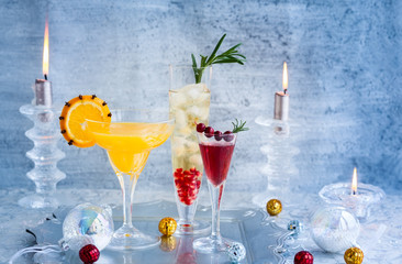 Wall Mural - Festive cocktails