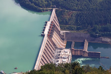 Hydroelectric Power Plant On River