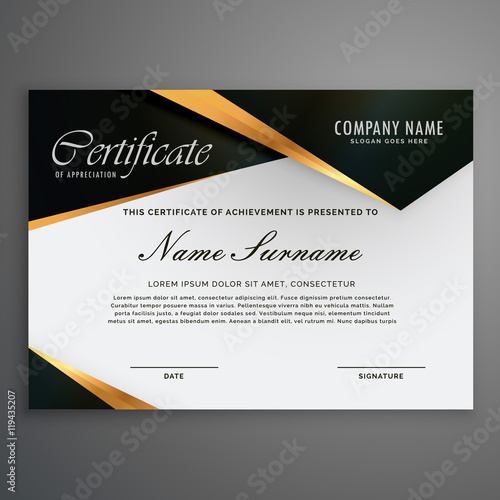 Fotografía elegrant premium luxury style certificate of qualification