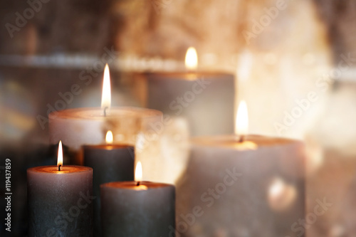 Motiv-Kassettenrollo - Festive candles (von gudrun)