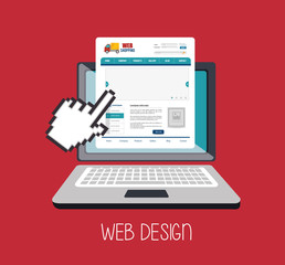 Sticker - web design online media icon