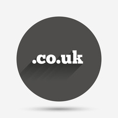 domain co.uk sign icon. uk internet subdomain