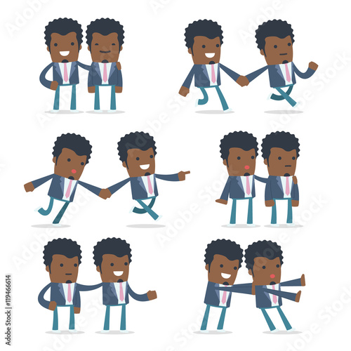 Set Of Good And Careful Character Startup Entrepreneur In Helps