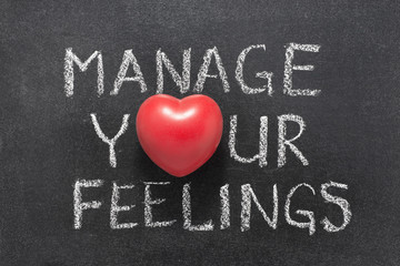 Wall Mural - manage your feelings heart