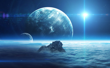 Wall Mural - infinite space background with nebulas and stars. this image elements furnished by nasa