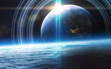 Wall Mural - infinite space background with nebulas and stars. this image elements furnished by nasa