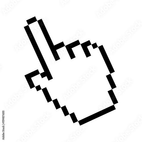 Fotomural cursor pointer mouse click hand direction selection vector illustration