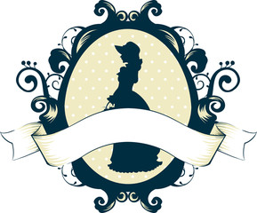 Sticker - Cameo Ribbon Design