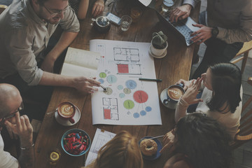 Wall Mural - meeting analyzing business colleagues corporate concept