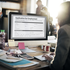 Poster - Application For Employment Form Job Concept