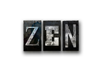 Wall Mural - Zen Concept Isolated Letterpress Type