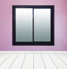 Canvas Print - room interior with window and wood floor