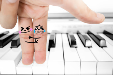 Wall Mural - The Finger Emotion on Piano