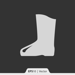 Rubber boots vector icon for web and mobile