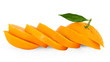 sliced orange isolated