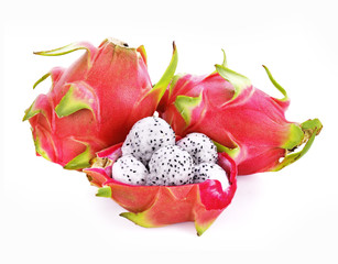 Canvas Print - Dragon fruit isolate on white background