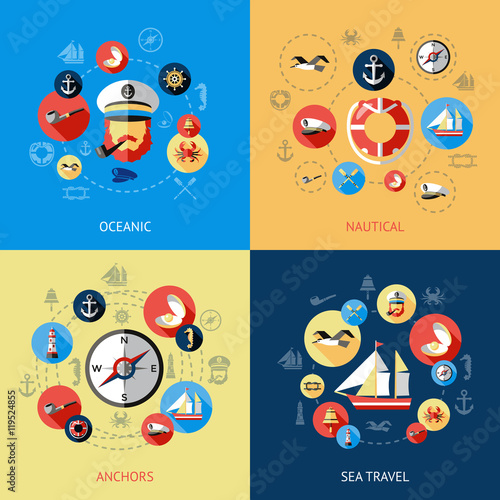 Nautical Colored Composition