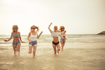 Running on the beach