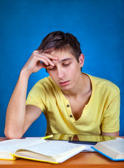 Canvas Print - Student with a Books