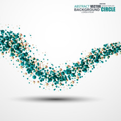 Leinwandbilder - Abstract cirle wave background