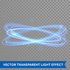 Wall Mural - vector neon light circle in motion