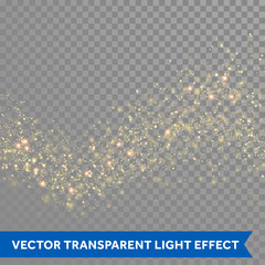 Aufkleber - Gold glittering star dust trail sparkling particles