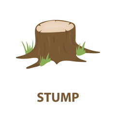 Wall Mural - Stump vector icon in cartoon style for web