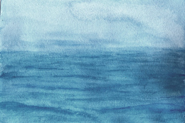 Wall Mural - Ocean in watercolor