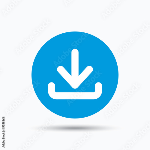 Fotomural Download icon. Load internet data sign.