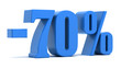 70 percent discount 3d text