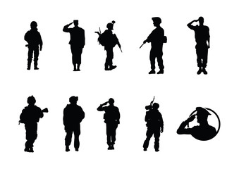 Wall Mural - silhouette of great soldier