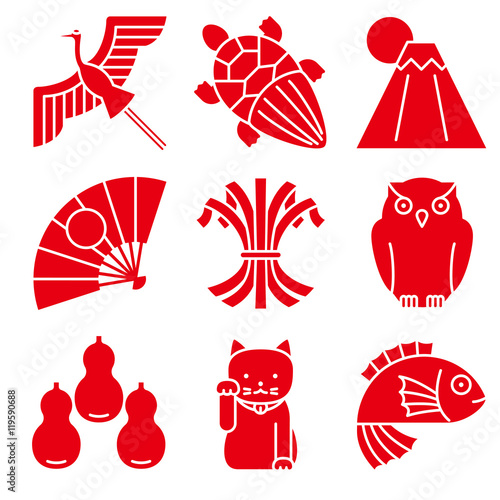 縁起物 ラッキーアイテム 日本 Stock Vector Adobe Stock 縁起物 ラッキーアイテム 日本 Stock Vector Adobe Stock