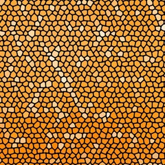 Wall Mural - Abstract orange stone mosaic with black joints. Square aspect ratio.