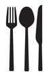 Besteck cutlery silhouette vector