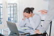 © Song_about_summer - angry boss and stressed employee in the office, punishment