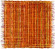 Colorful weave grunge striped  carpet with  fringe in indian style