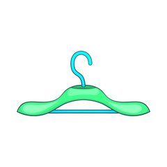 Sticker - Clothing hanger icon in cartoon style isolated on white background