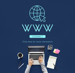 Wall Mural - global network connection technology concept