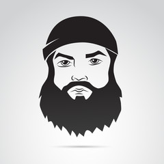 Wall Mural - pirate, lumberjack vector icon.