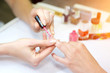 © Production Perig - Details of hands during a manicure in  high definition