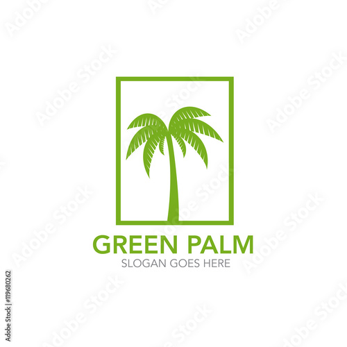 palm green logo icon Stock Vector | Adobe Stock