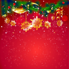 Wall Mural - Red holiday background