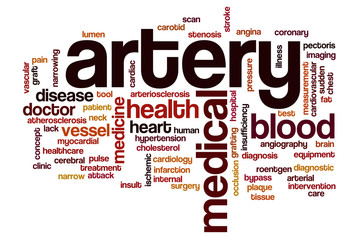 Canvas Print - Artery word cloud